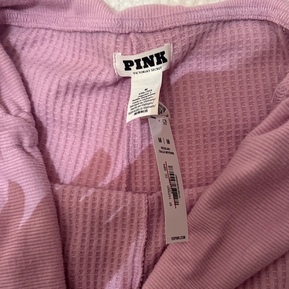 Pink Ribbed Lounge Pants - Picture 2 of 2